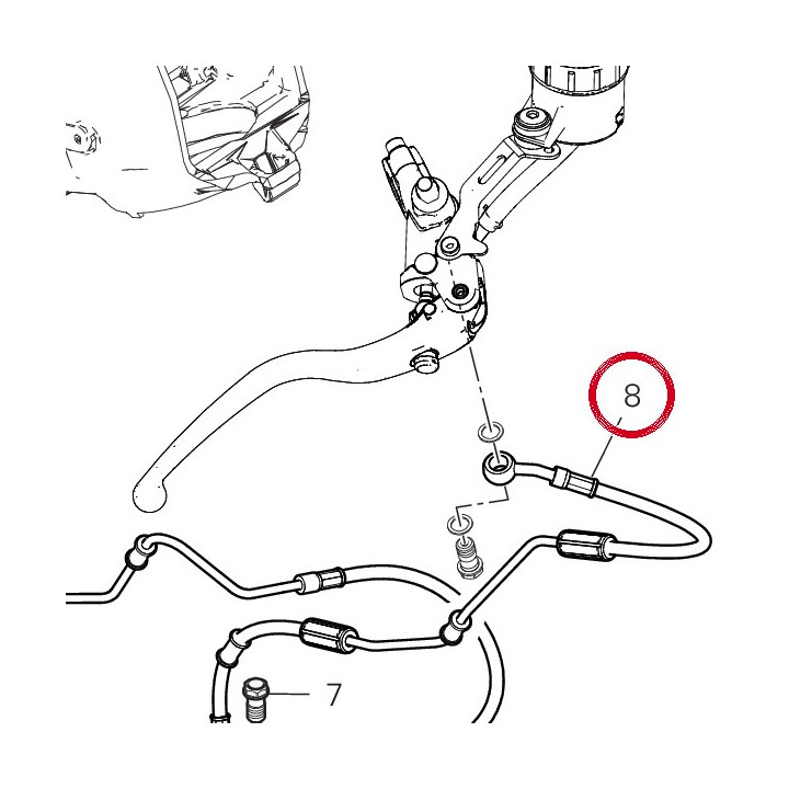 Durite maître cylindre av — réf. 61811762A | Ducati Store