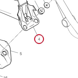 Porte-Plaque supérieur — réf. 56113671A | Ducati Store