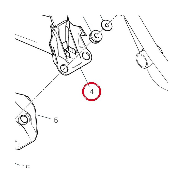 Porte-Plaque supérieur — réf. 56113671A | Ducati Store