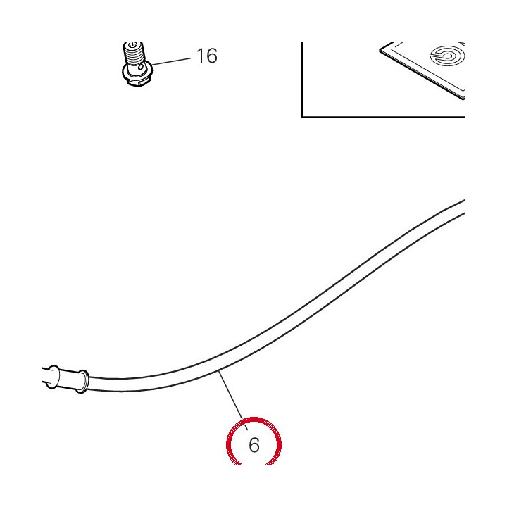 Tuyau huile embrayage — réf. 63211123A | Ducati Store