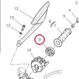 Entretoise poignée gauche — réf. 71316161A | Ducati Store