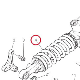 Amortisseur arrière — réf. 36522132A | Ducati Store