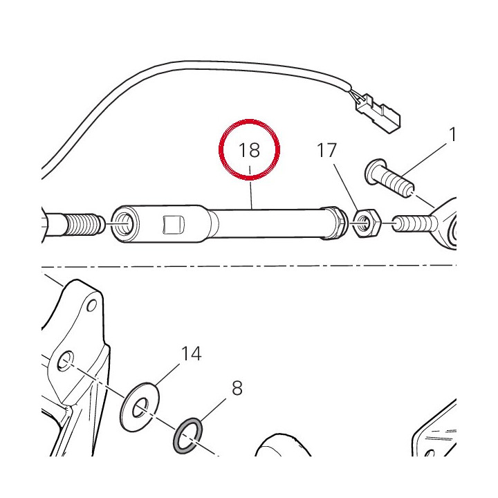 Assieme astina rinvio — réf. 11713771BA | Ducati Store