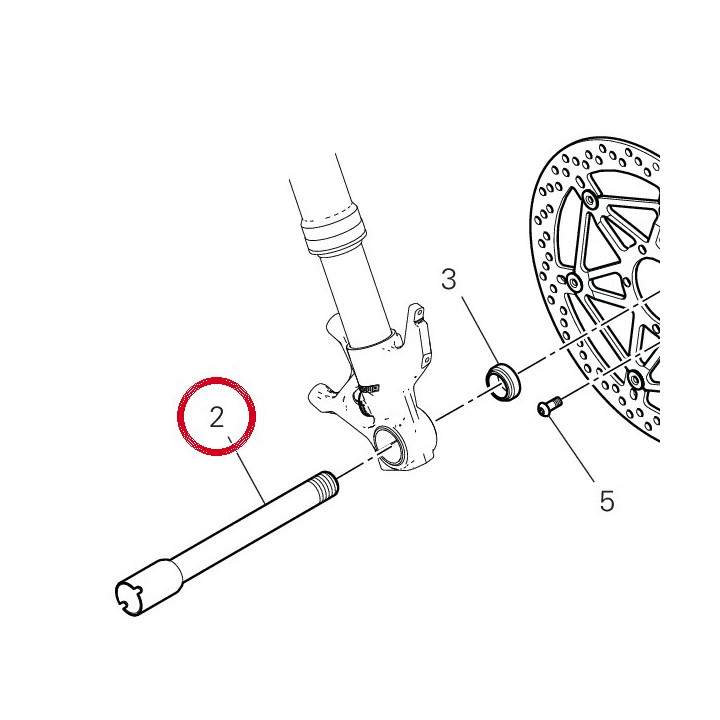Pivot roue avant 81910692AA — réf. 81910693AA | Ducati Store