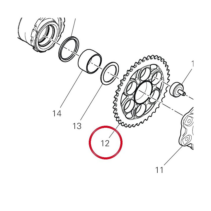 Couronne D45 49416991AA — réf. 49416991AA | Ducati Store