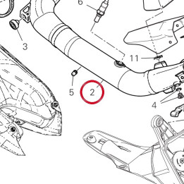 Tuyau échappement — réf. 57015291A | Ducati Store