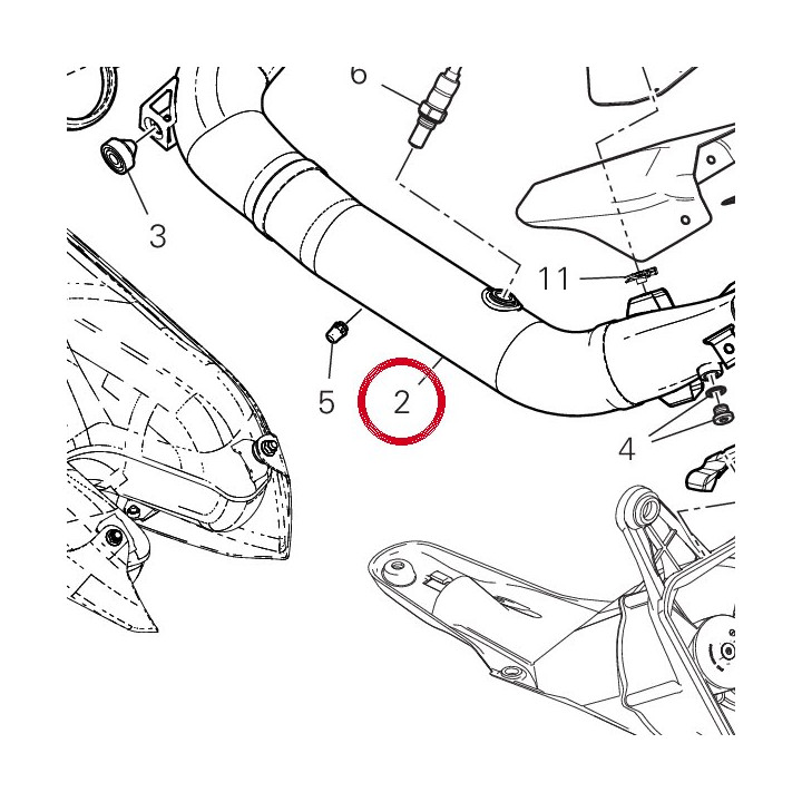 Tuyau échappement — réf. 57015291A | Ducati Store