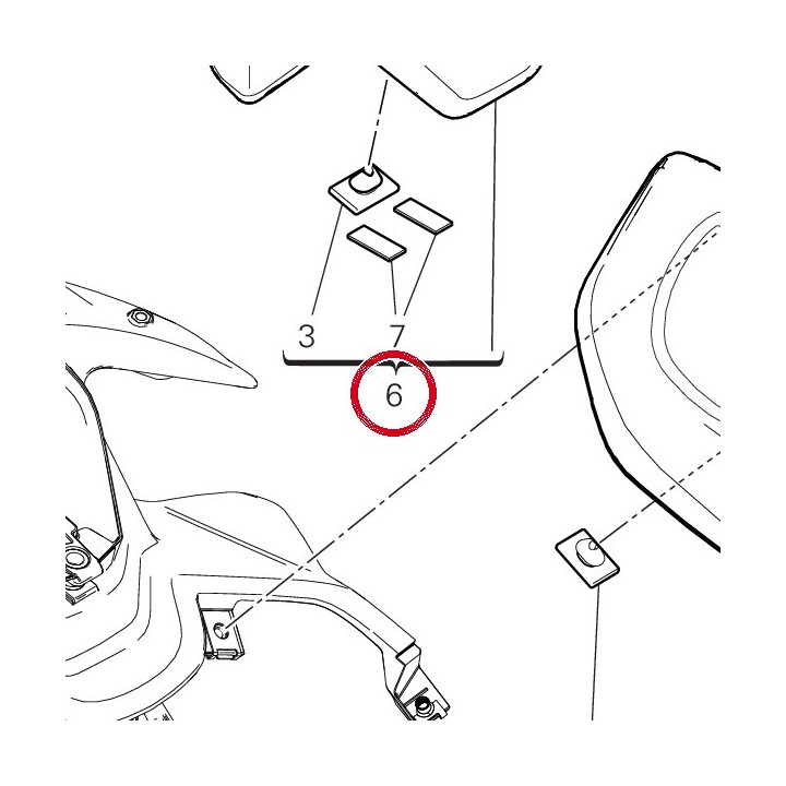 Selle passager 595P6401AC — réf. 595P6401AC | Ducati Store