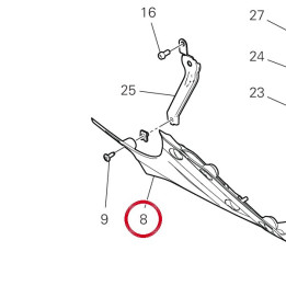 Embout droit arrière — réf. 4801C632A | Ducati Store