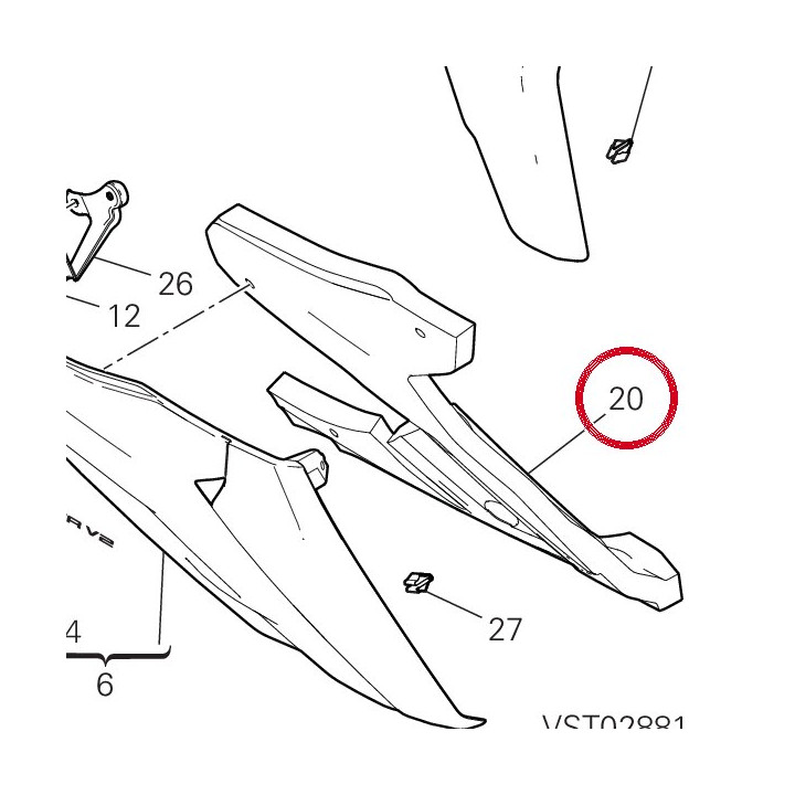 Panneau insonorisant — réf. 48612761B | Ducati Store