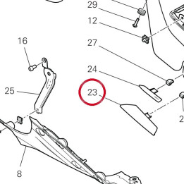 Cover ala droite 4801C901A — réf. 4801C901A | Ducati Store