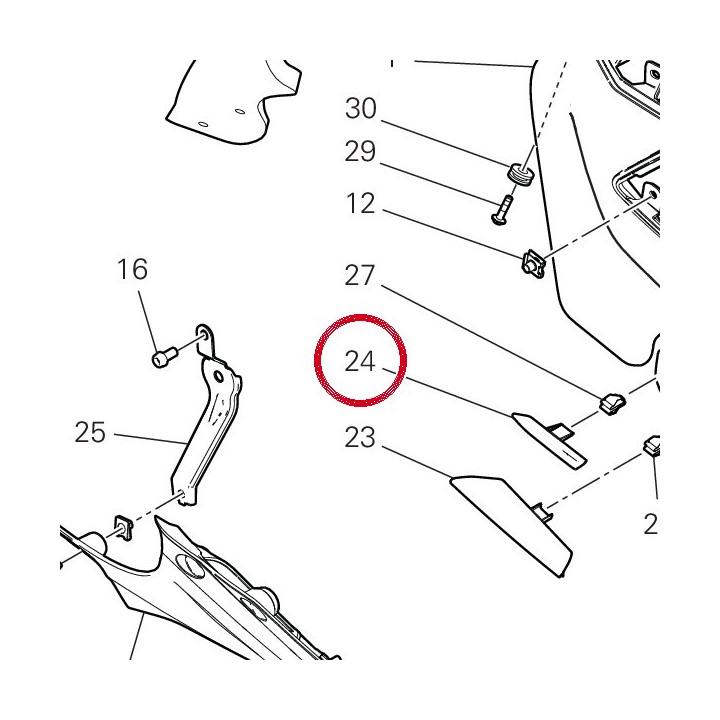 Cover superiore ala droite — réf. 4801C941A | Ducati Store