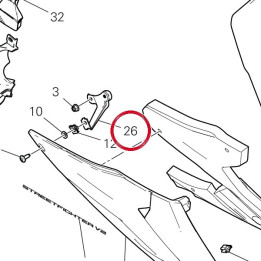 Bride supérieur droite — réf. 8301L751AA | Ducati Store