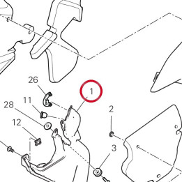 Estrattore carene gauche — réf. 4801C622A | Ducati Store