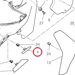 Cover superiore ala gauche — réf. 4801C951A | Ducati Store