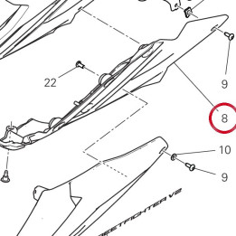 Embout gauche 4801C641A — réf. 4801C641A | Ducati Store