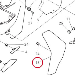 Cache radiateur gauche — réf. 4801C581AA | Ducati Store