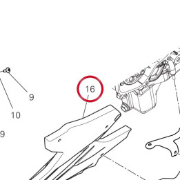 Panneau insonorisant gauche — réf. 48612771B | Ducati Store