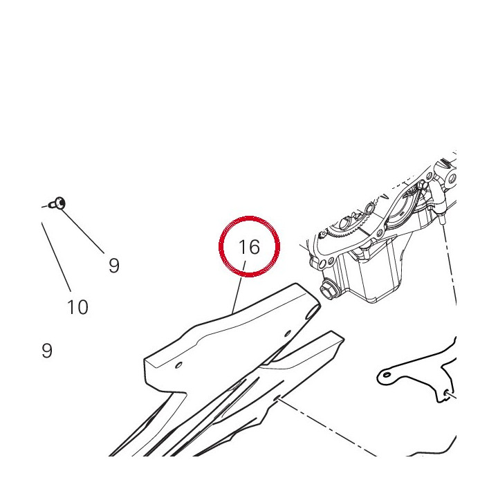 Panneau insonorisant gauche — réf. 48612771B | Ducati Store