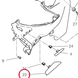 Cover ala gauche 4801C911A — réf. 4801C911A | Ducati Store