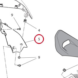 Joue interne gauche — réf. 4801C601A | Ducati Store