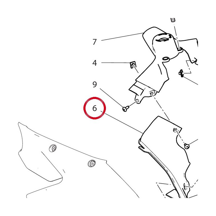 Joue interne droite — réf. 4801C591A | Ducati Store