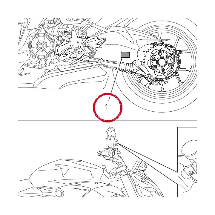 Targhetta pressione E — réf. 43315051A | Ducati Store