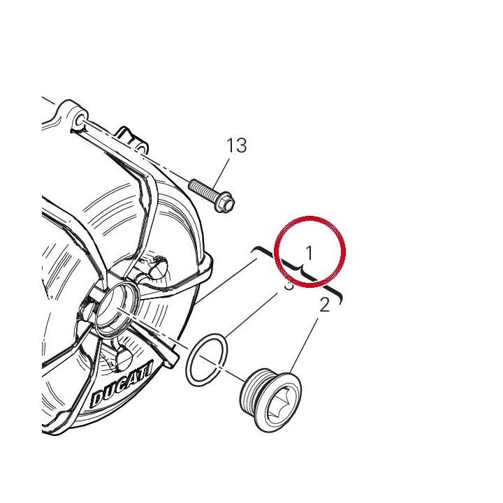 Couvercle alternateur — réf. 24221601A | Ducati Store