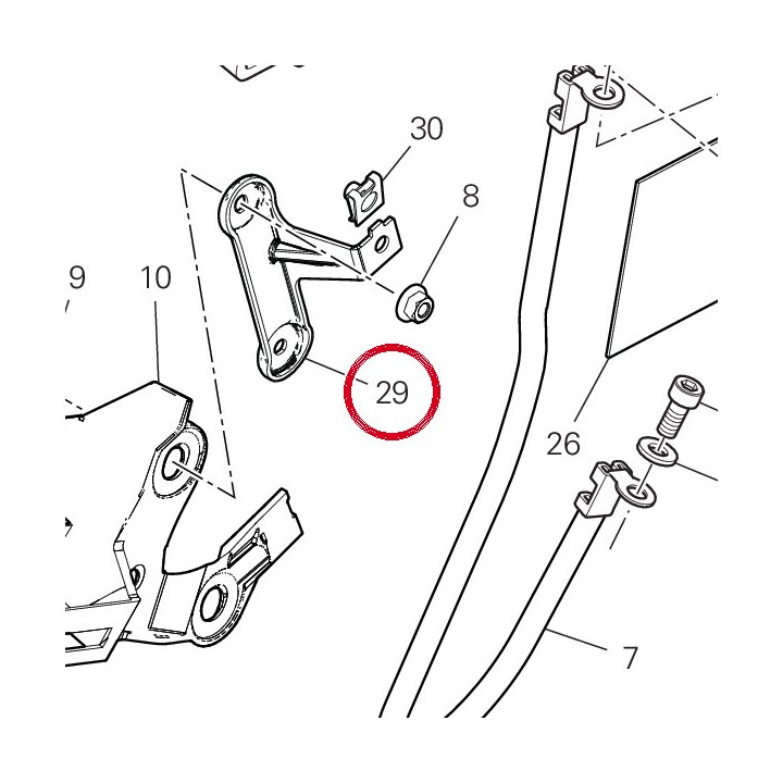 Bride supérieur gauche — réf. 8301L721AA | Ducati Store