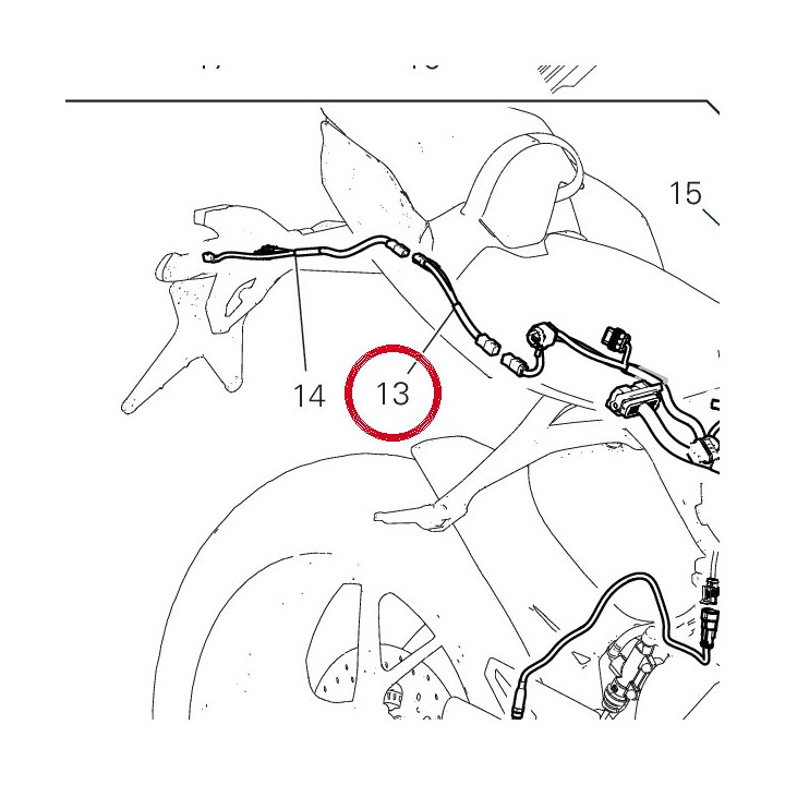 Faisceau arrière 500 h/g — réf. 5101L021A | Ducati Store