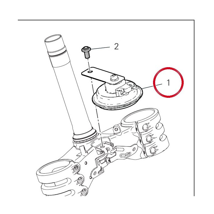 Klaxon 51610051F — réf. 51610051F | Ducati Store