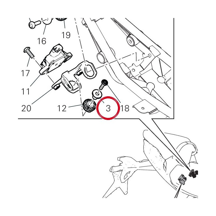 Entretoise 71615921AA — réf. 71615921AA | Ducati Store