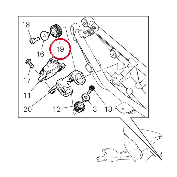 Caoutchouch siège 76411641A — réf. 76411641A | Ducati Store
