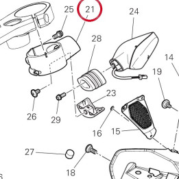 Support clignotant gauche — réf. 8291J001A | Ducati Store