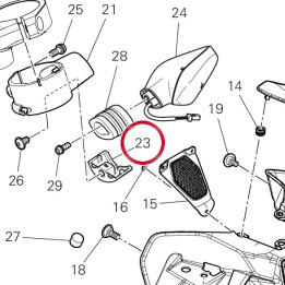 Couvercle gauche 87210812A — réf. 87210812A | Ducati Store