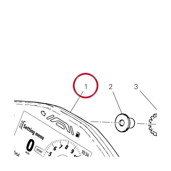 Tableau de bord 40611954C — réf. 40611954C | Ducati Store