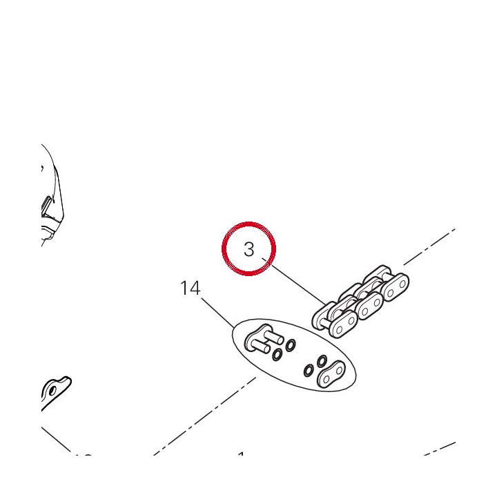 Chaîne 115+1 67641832A — réf. 67641832A | Ducati Store