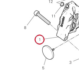 Étrier frein avant droite — réf. 61042301AA | Ducati Store