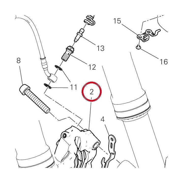 Étrier frein avant gauche — réf. 61042291AA | Ducati Store