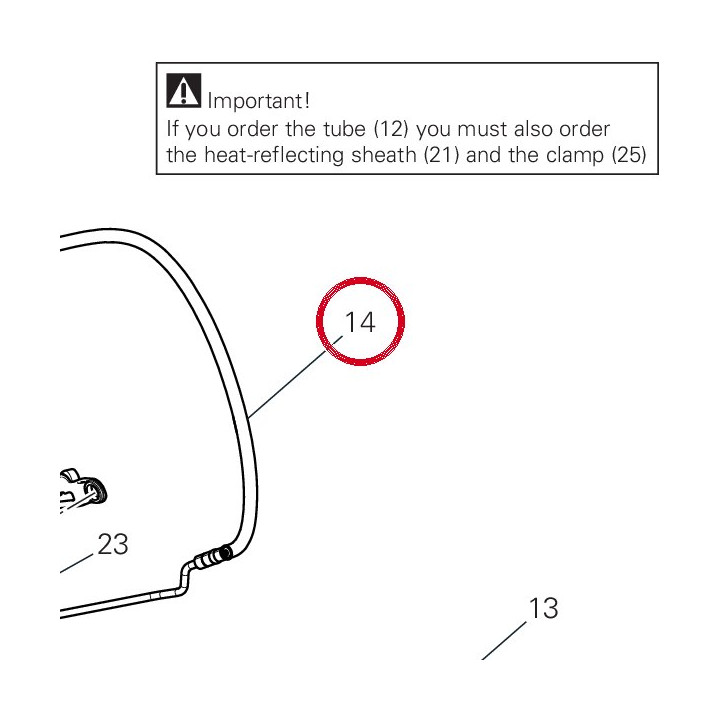 Durite maître cylindre av — réf. 61812211A | Ducati Store