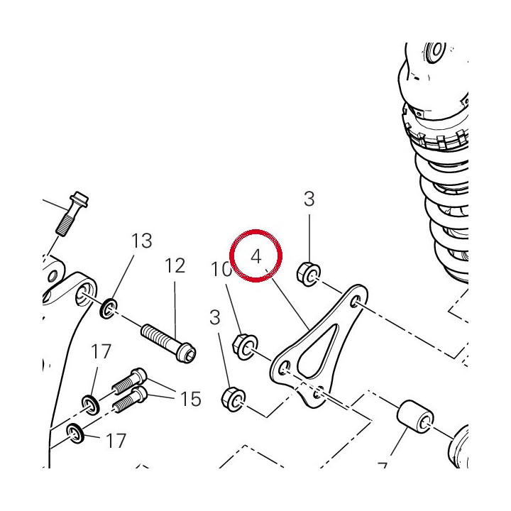 Equerre 37212511AA — réf. 37212511AA | Ducati Store
