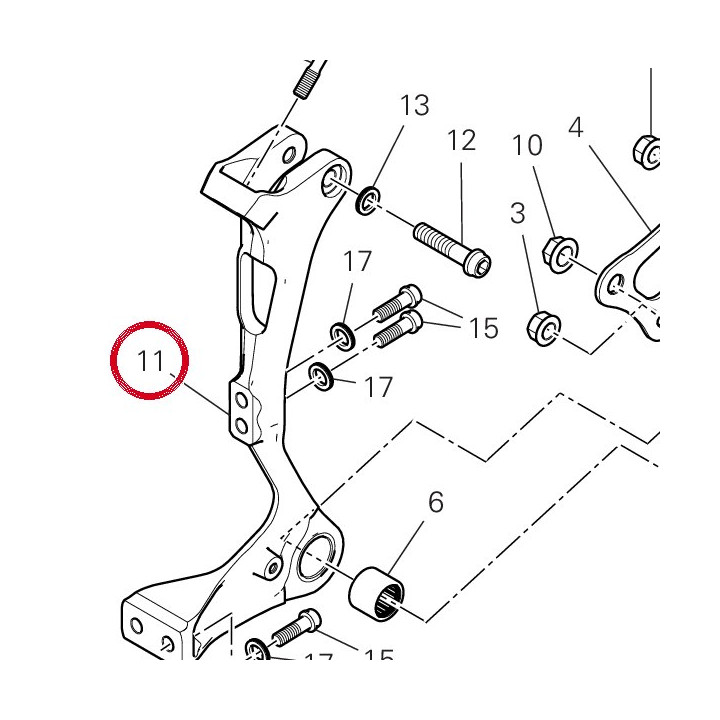 Support amortisseur — réf. 8291R673AA | Ducati Store