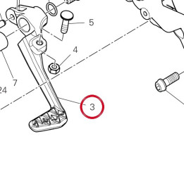 Ensemble levier frein — réf. 45721401BA | Ducati Store