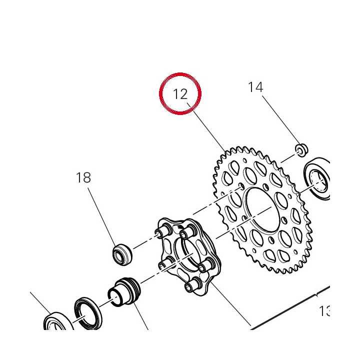 Couronne 49417093AA — réf. 49417093AA | Ducati Store