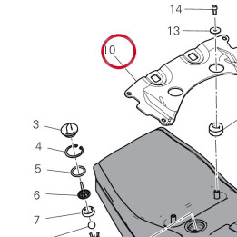 Plaque supérieure — réf. 8291S062AA | Ducati Store