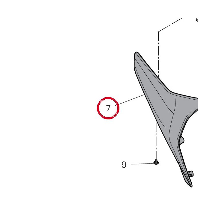 Panneau lateral droit — réf. 48217352AA | Ducati Store