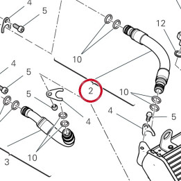 Tuyau de refoulement huile — réf. 54911961A | Ducati Store