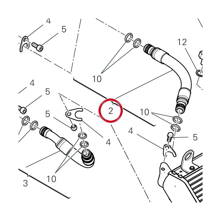 Tuyau de refoulement huile — réf. 54911961A | Ducati Store