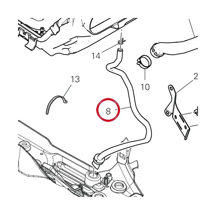 Tuyau drainage airbox — réf. 59018513A | Ducati Store