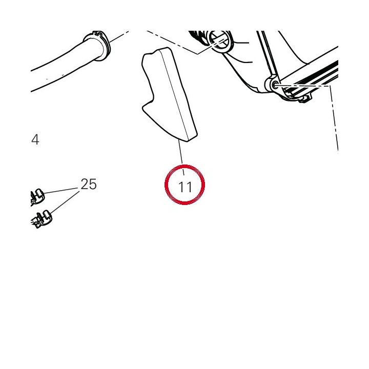 Absorbant sonore couvercle — réf. 48613352A | Ducati Store